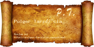 Pulger Tarzícia névjegykártya